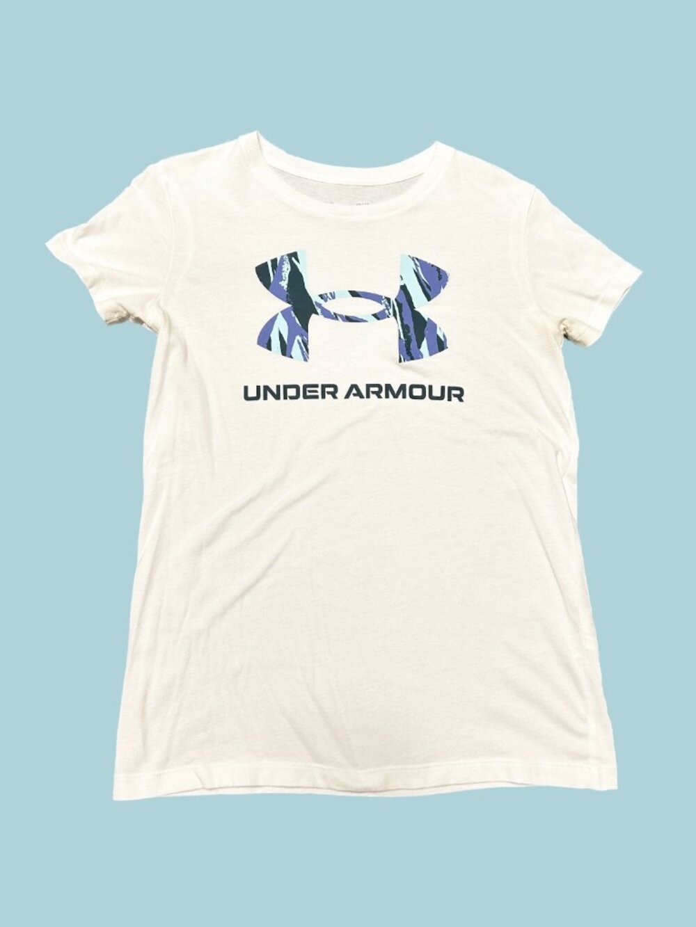 Women's Under Armour White, Purple, and Blue Short-Sleeve Tee
